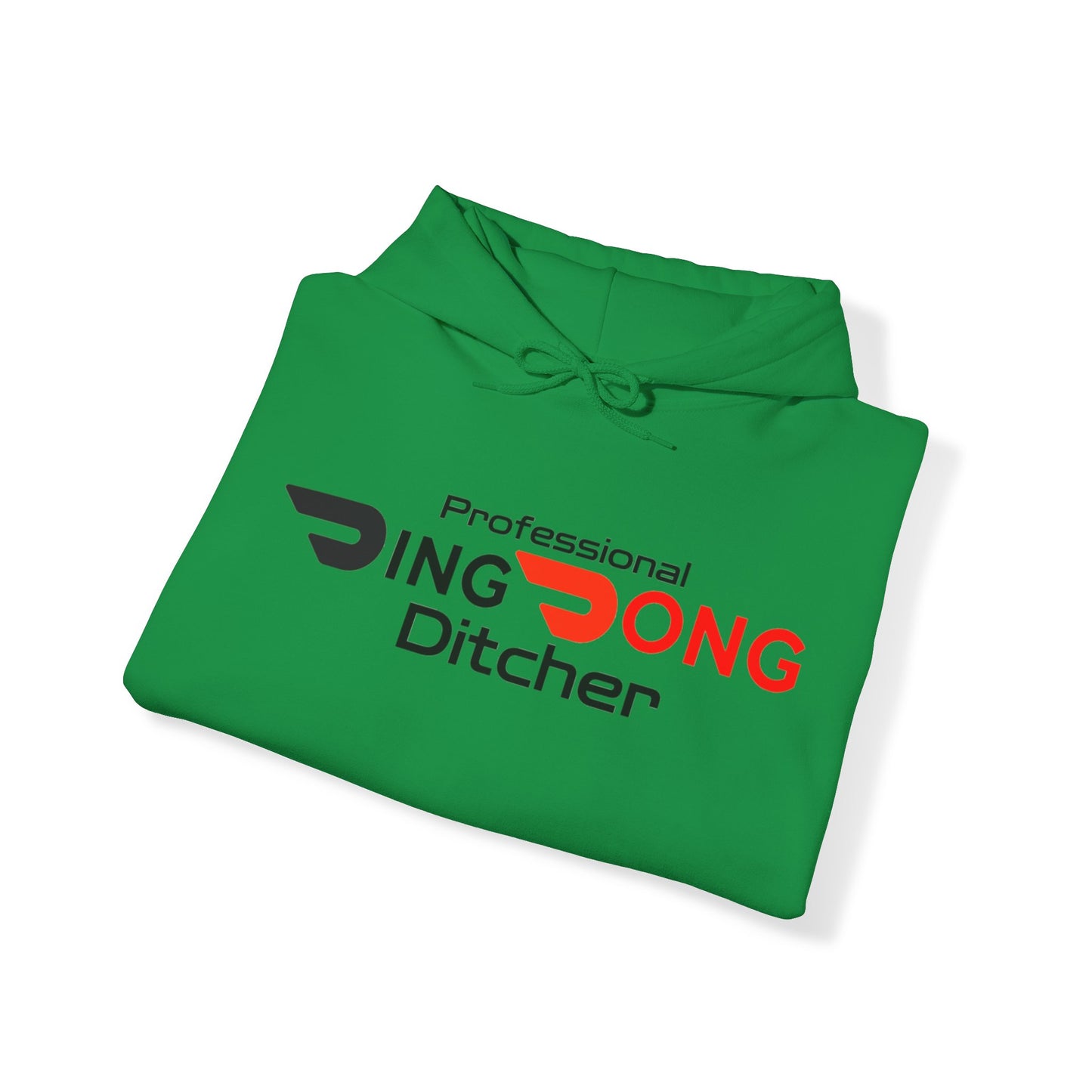 Door Dash Driver Hoodie 'Professional Ding Dong Ditcher' - Cozy Pullover with Pouch Pocket, Unique Gig Worker Gift