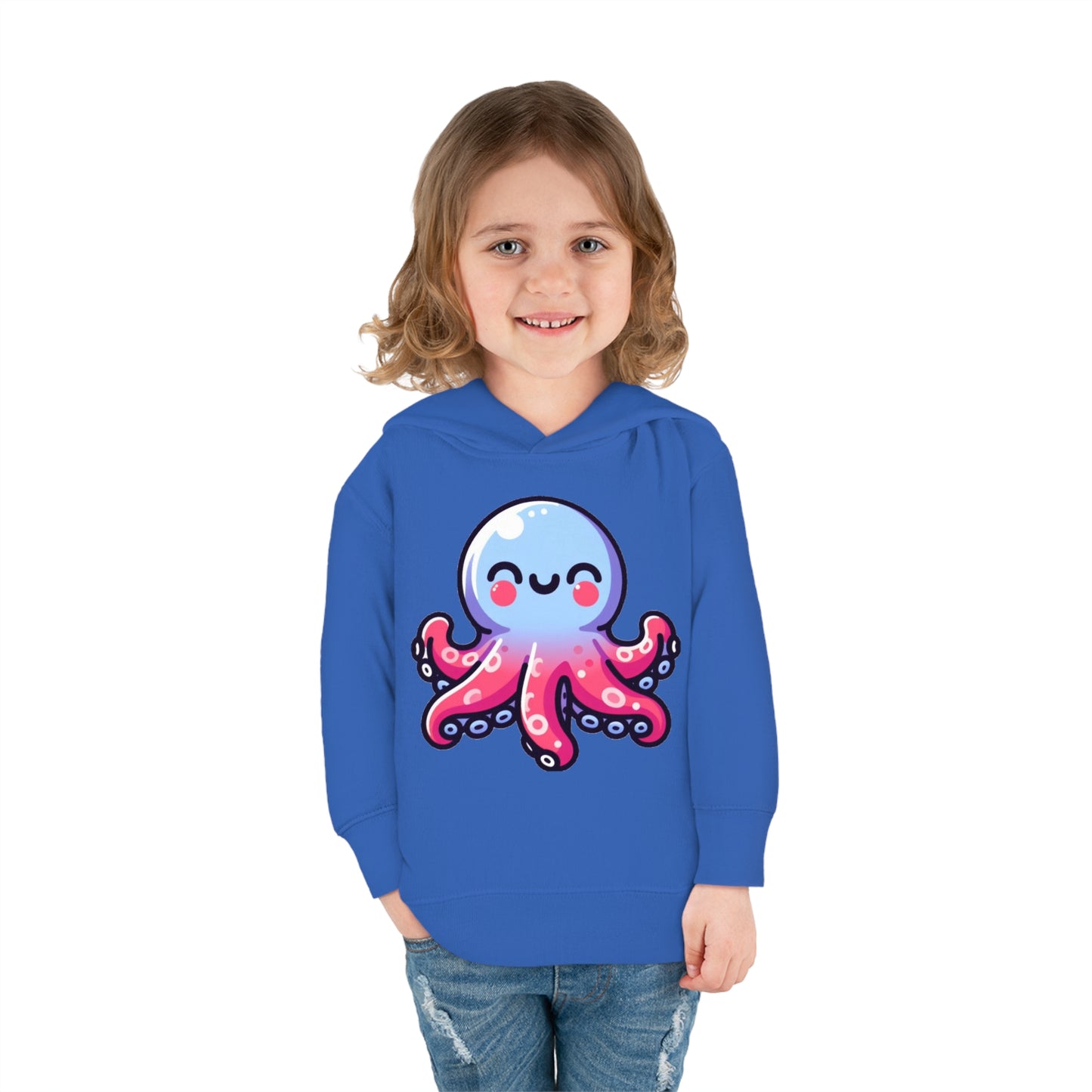 Ocean Paradise Toddler Hoodie with Inky - Durable & Soft Playtime Apparel - Charming Gift for Young Ocean Lovers