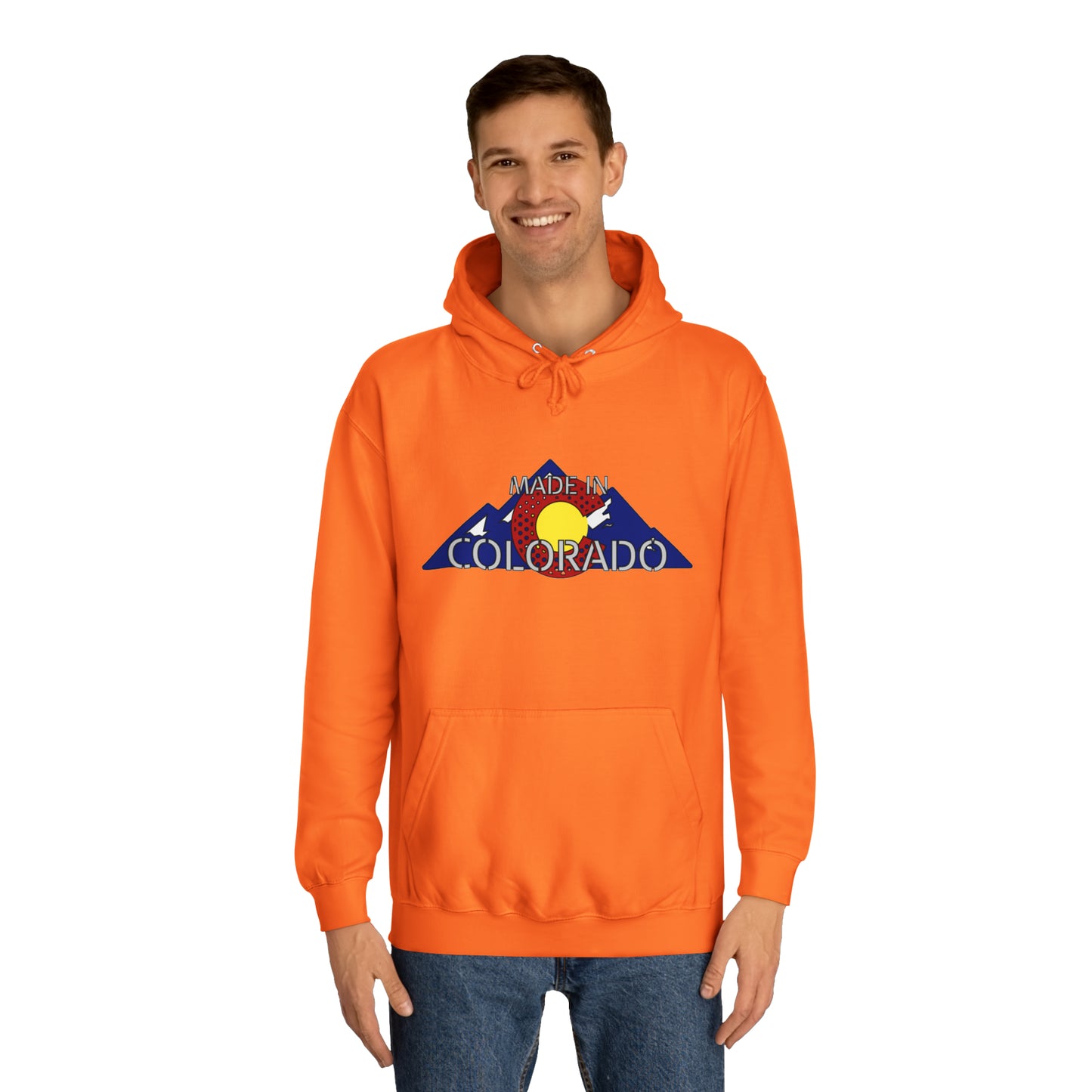 Made in Colorado Rocky Mountain Hoodie - Unisex Durable & Soft - Cozy Apparel for Outdoor Enthusiasts - Unique Colorado Souvenir