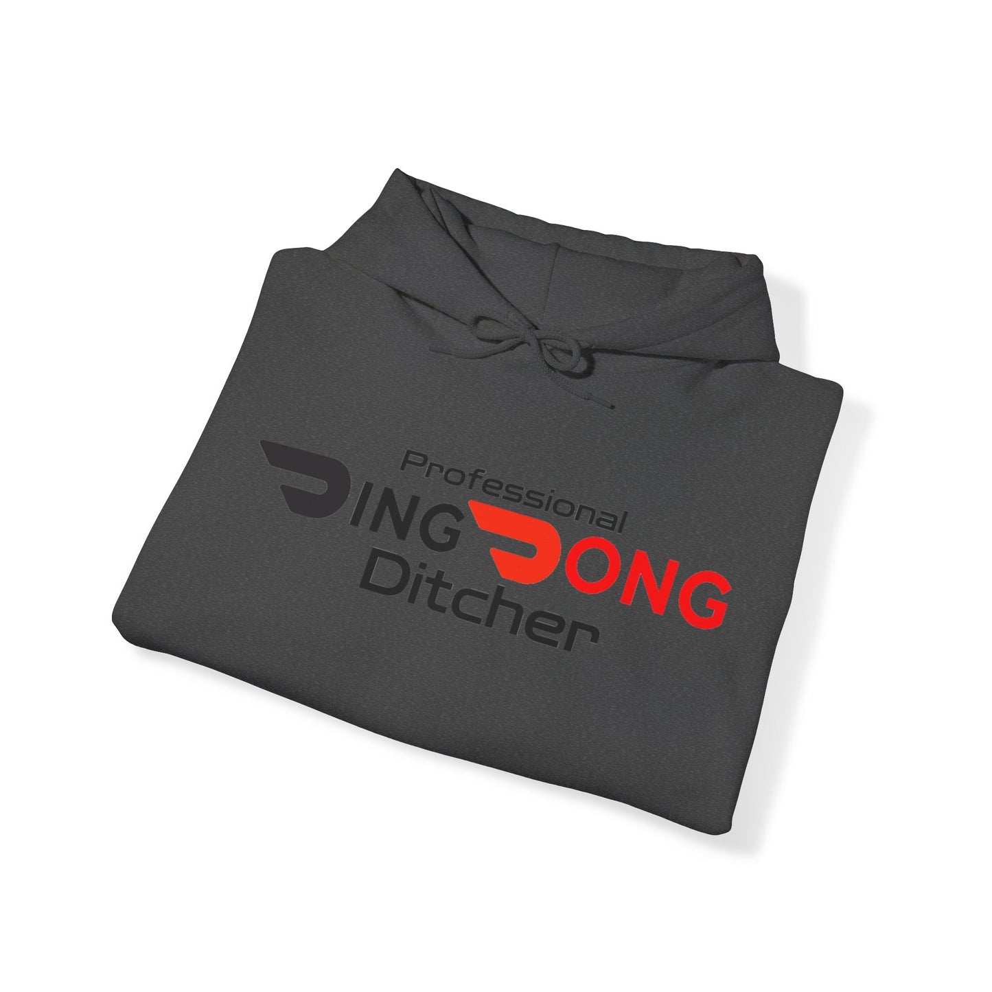 Door Dash Driver Hoodie 'Professional Ding Dong Ditcher' - Cozy Pullover with Pouch Pocket, Unique Gig Worker Gift