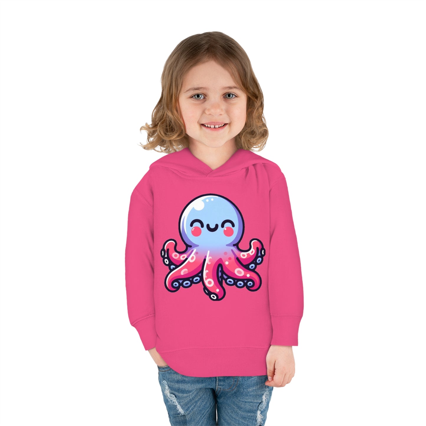 Ocean Paradise Toddler Hoodie with Inky - Durable & Soft Playtime Apparel - Charming Gift for Young Ocean Lovers