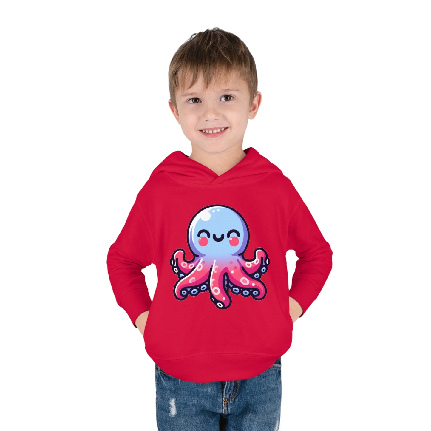 Ocean Paradise Toddler Hoodie with Inky - Durable & Soft Playtime Apparel - Charming Gift for Young Ocean Lovers