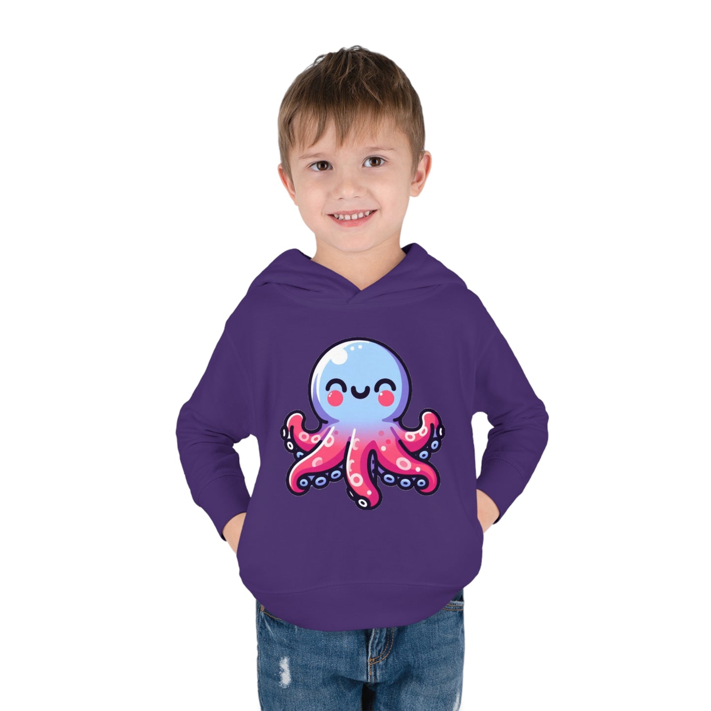 Ocean Paradise Toddler Hoodie with Inky - Durable & Soft Playtime Apparel - Charming Gift for Young Ocean Lovers