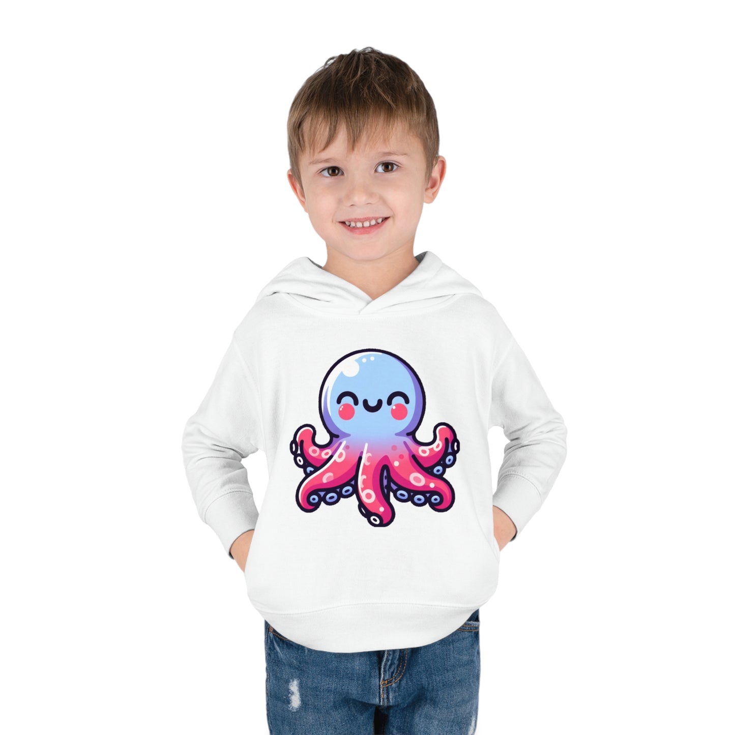 Ocean Paradise Toddler Hoodie with Inky - Durable & Soft Playtime Apparel - Charming Gift for Young Ocean Lovers