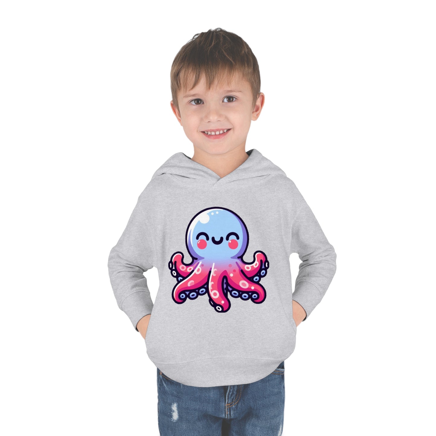 Ocean Paradise Toddler Hoodie with Inky - Durable & Soft Playtime Apparel - Charming Gift for Young Ocean Lovers