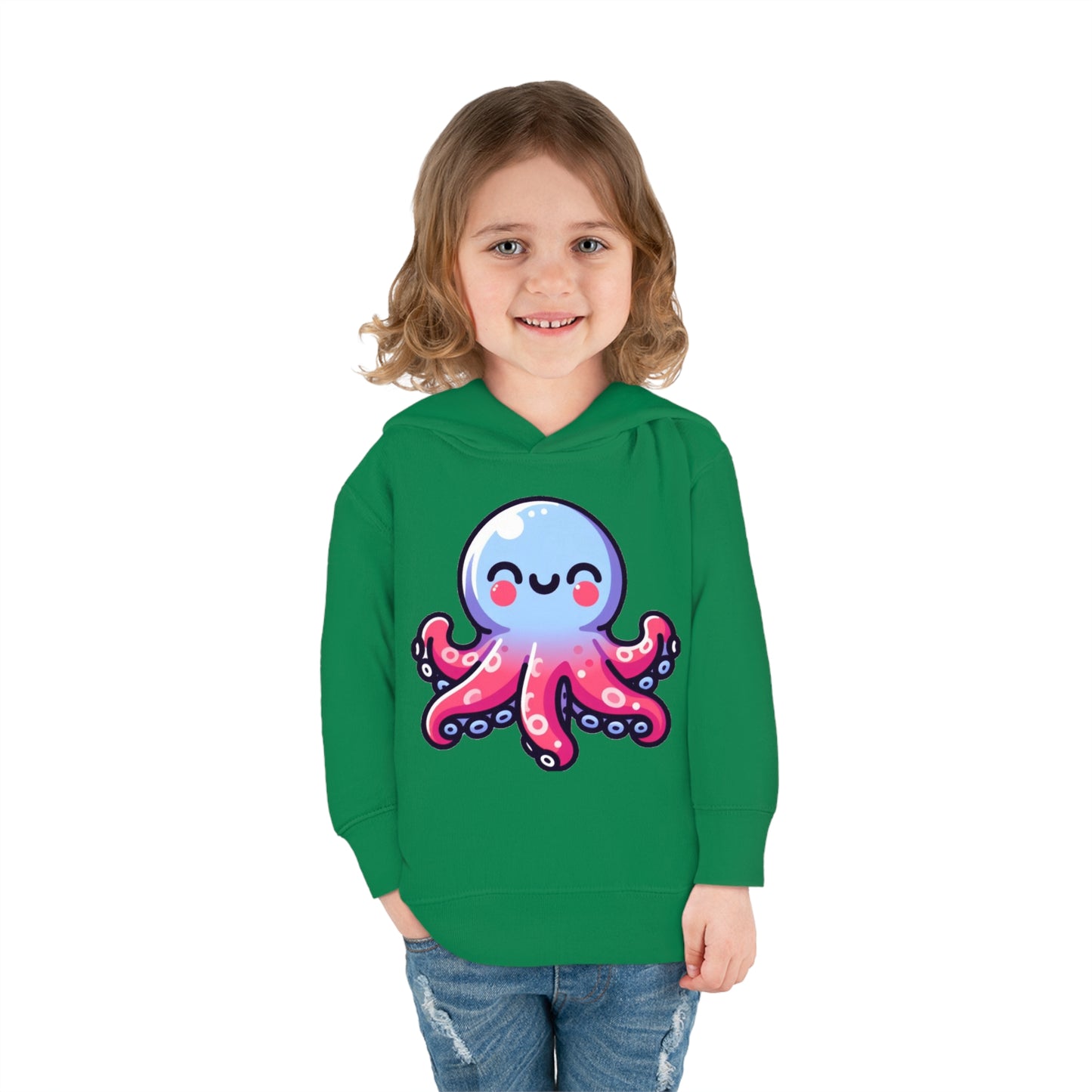 Ocean Paradise Toddler Hoodie with Inky - Durable & Soft Playtime Apparel - Charming Gift for Young Ocean Lovers