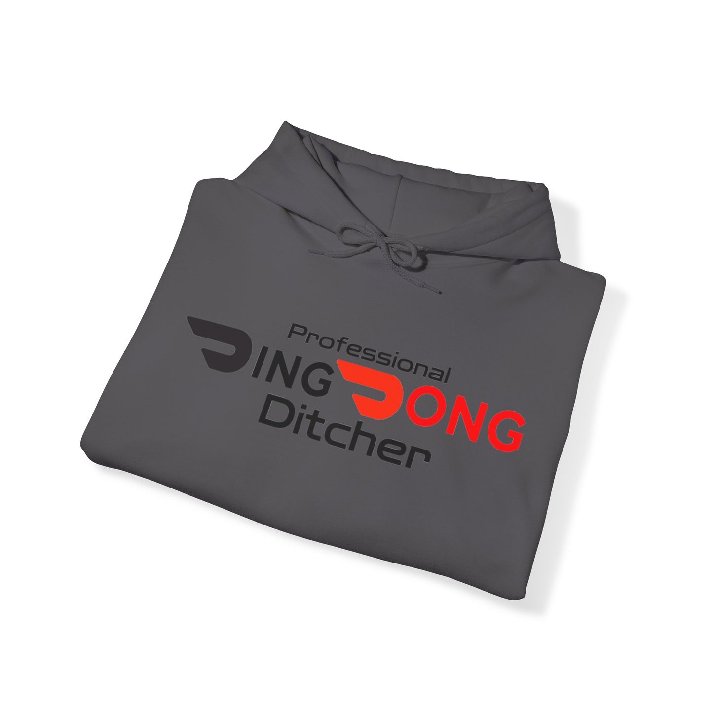 Door Dash Driver Hoodie 'Professional Ding Dong Ditcher' - Cozy Pullover with Pouch Pocket, Unique Gig Worker Gift