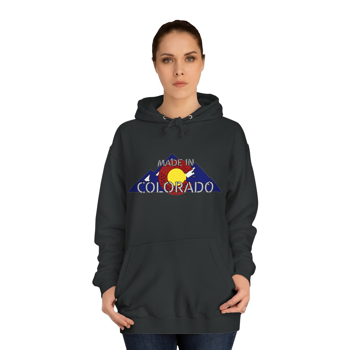 Made in Colorado Rocky Mountain Hoodie - Unisex Durable & Soft - Cozy Apparel for Outdoor Enthusiasts - Unique Colorado Souvenir