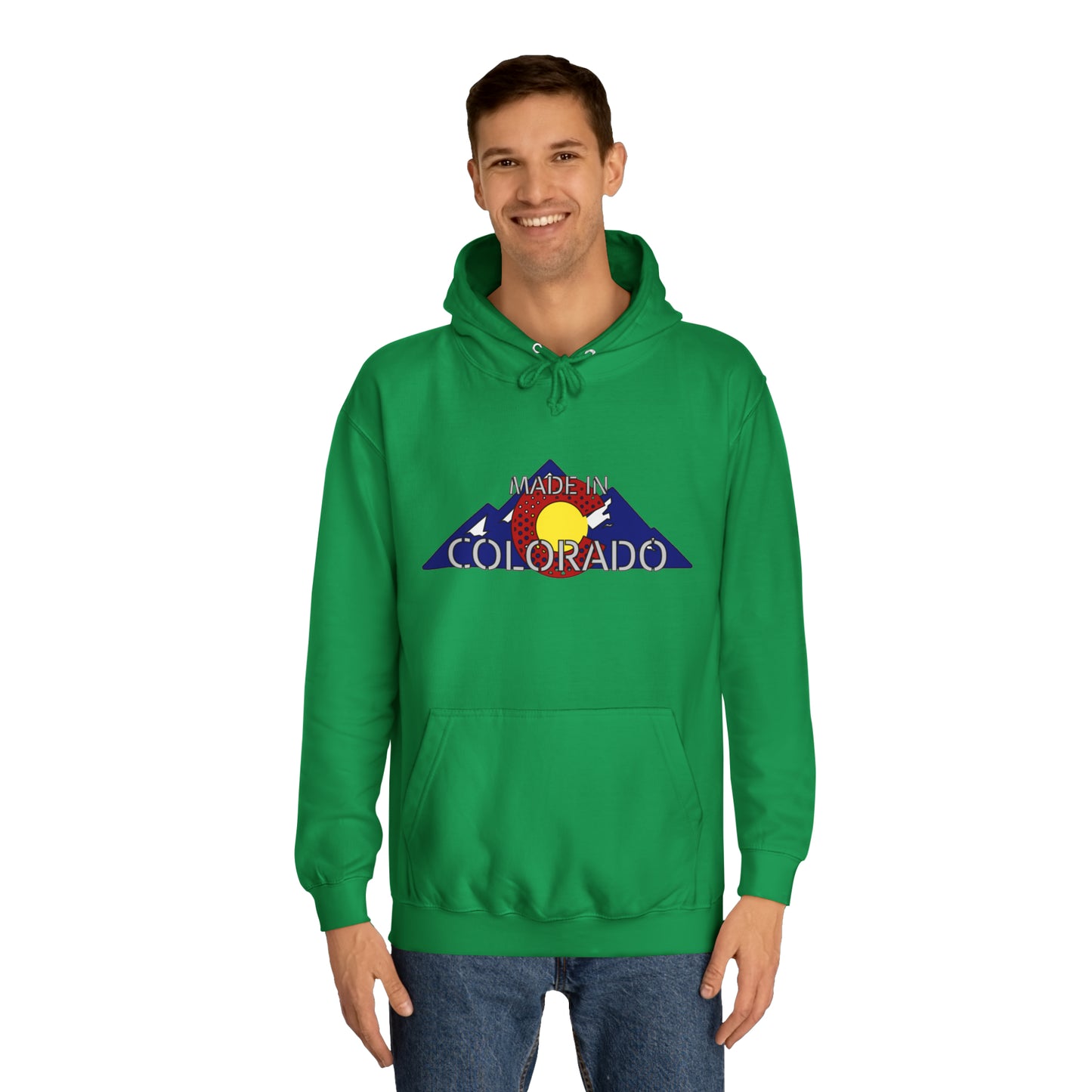 Made in Colorado Rocky Mountain Hoodie - Unisex Durable & Soft - Cozy Apparel for Outdoor Enthusiasts - Unique Colorado Souvenir