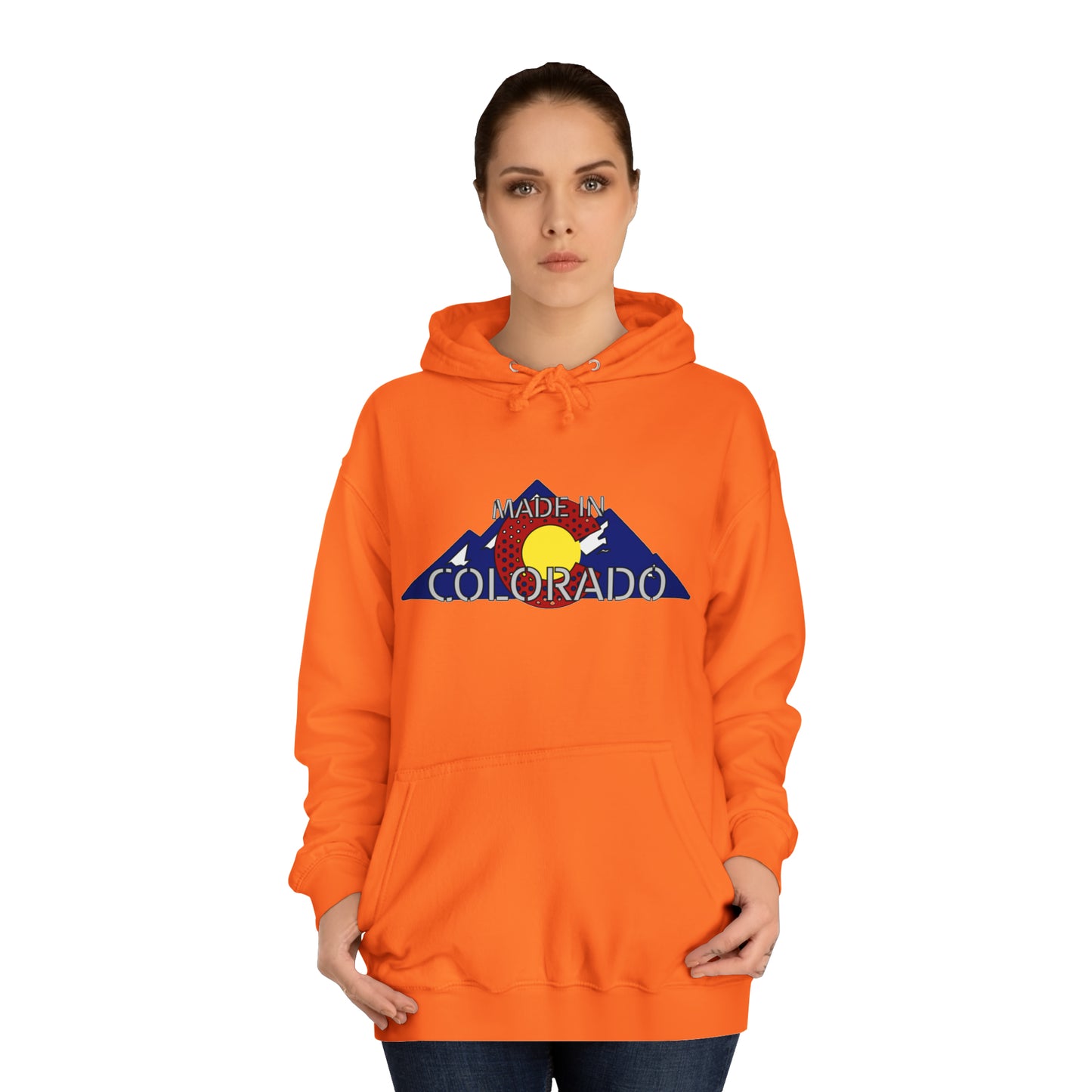 Made in Colorado Rocky Mountain Hoodie - Unisex Durable & Soft - Cozy Apparel for Outdoor Enthusiasts - Unique Colorado Souvenir