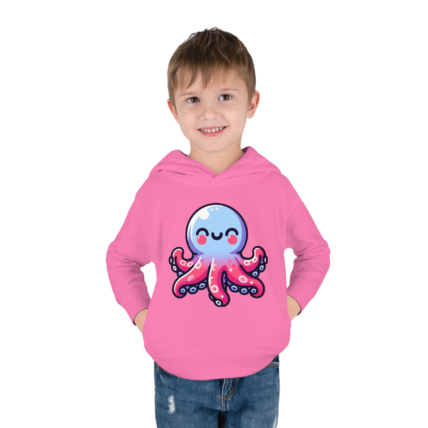 Ocean Paradise Toddler Hoodie with Inky - Durable & Soft Playtime Apparel - Charming Gift for Young Ocean Lovers