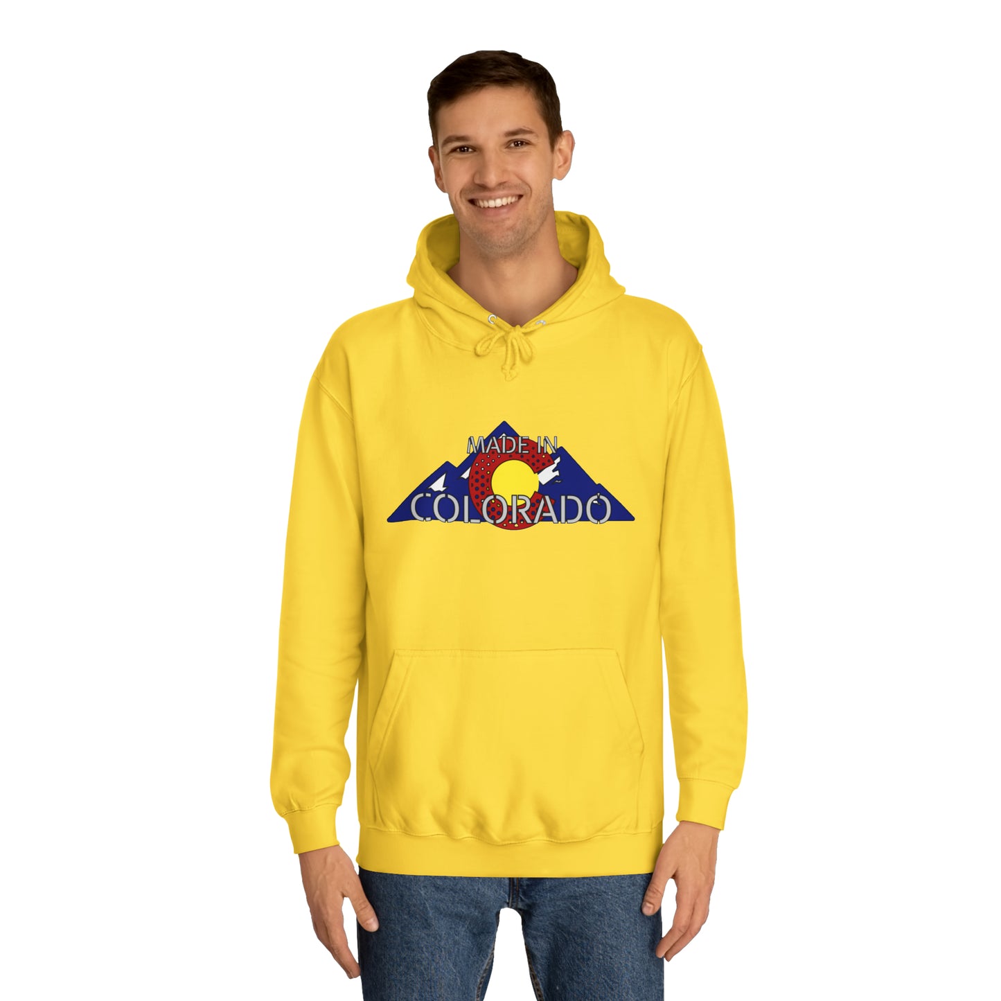 Made in Colorado Rocky Mountain Hoodie - Unisex Durable & Soft - Cozy Apparel for Outdoor Enthusiasts - Unique Colorado Souvenir