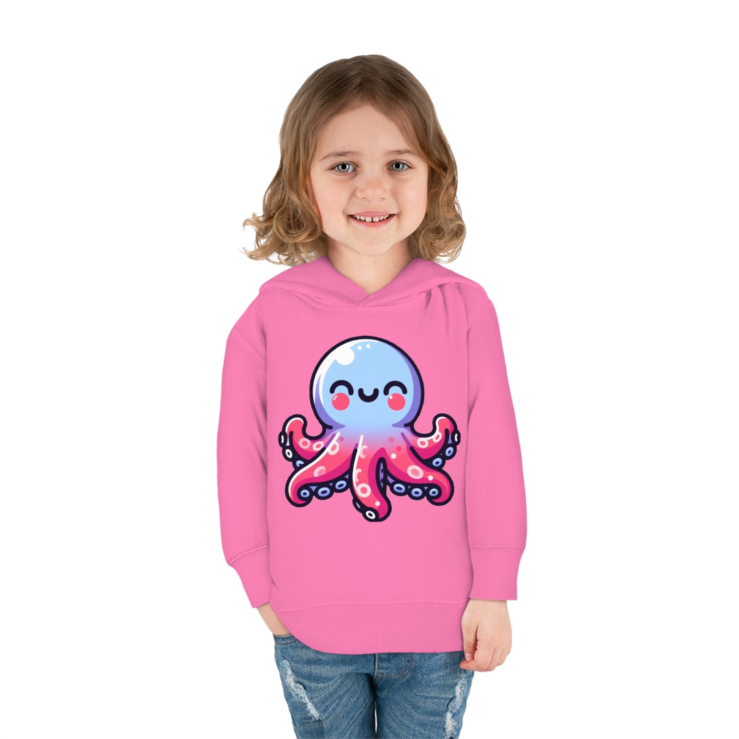 Ocean Paradise Toddler Hoodie with Inky - Durable & Soft Playtime Apparel - Charming Gift for Young Ocean Lovers