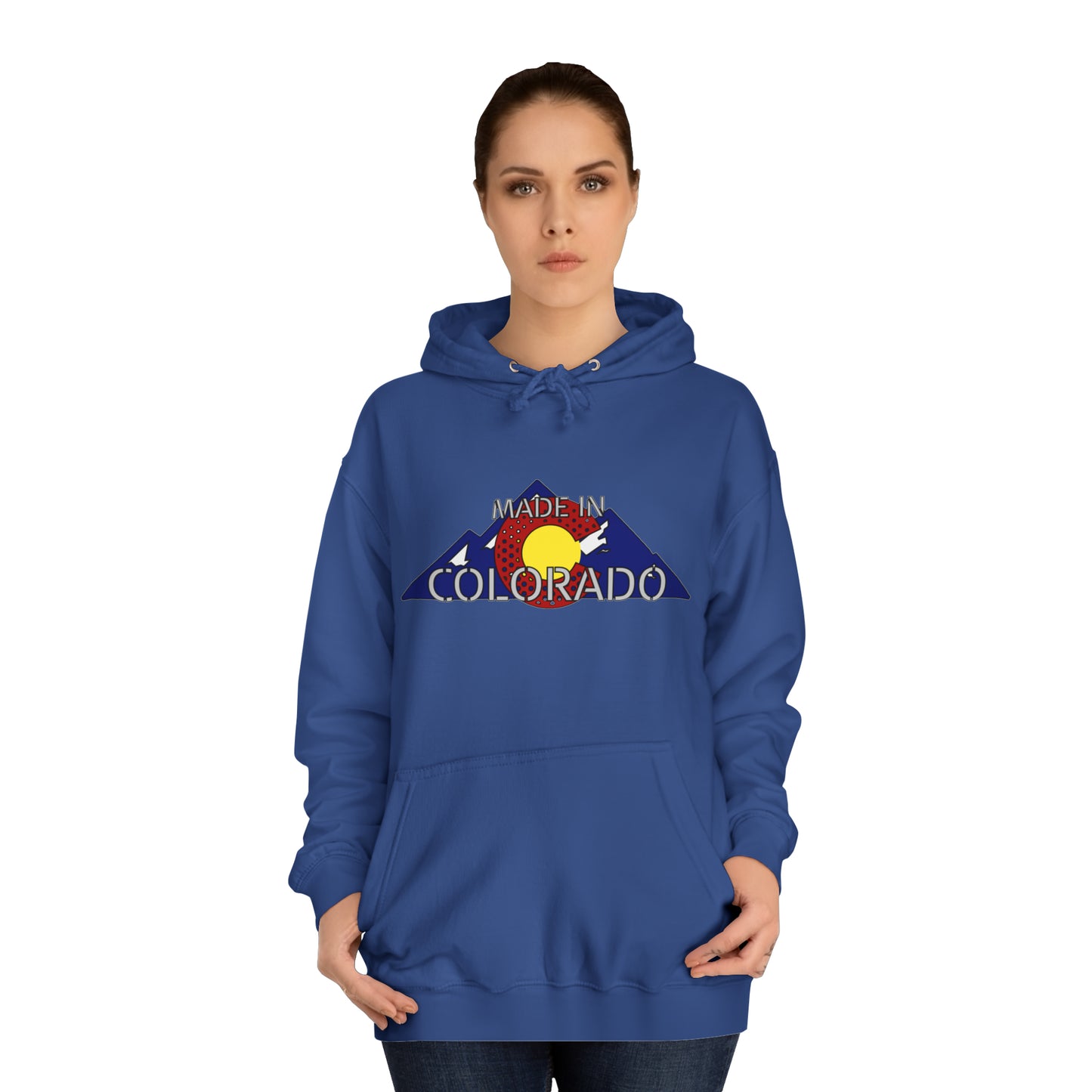 Made in Colorado Rocky Mountain Hoodie - Unisex Durable & Soft - Cozy Apparel for Outdoor Enthusiasts - Unique Colorado Souvenir