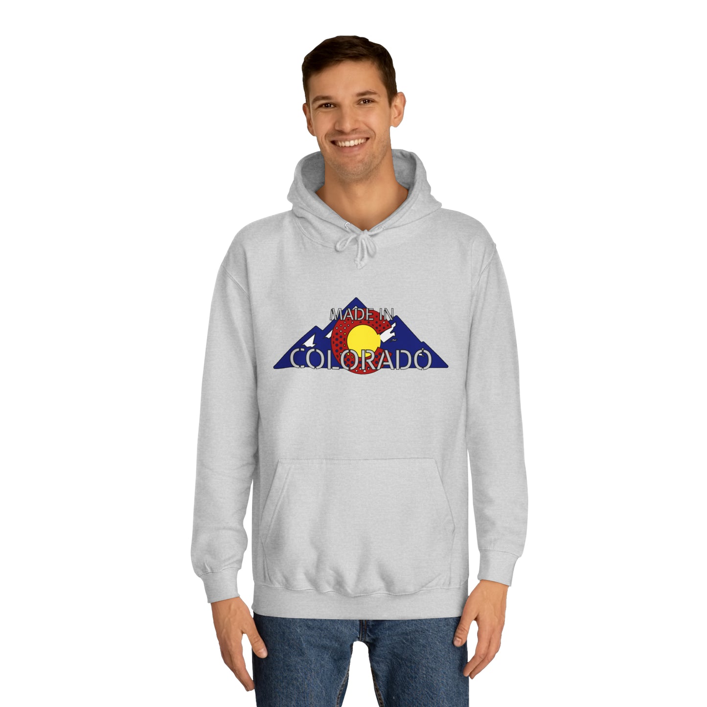 Made in Colorado Rocky Mountain Hoodie - Unisex Durable & Soft - Cozy Apparel for Outdoor Enthusiasts - Unique Colorado Souvenir