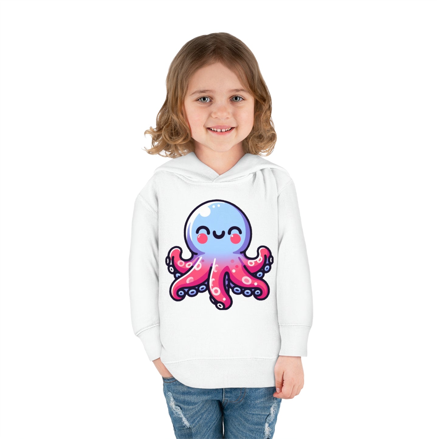 Ocean Paradise Toddler Hoodie with Inky - Durable & Soft Playtime Apparel - Charming Gift for Young Ocean Lovers