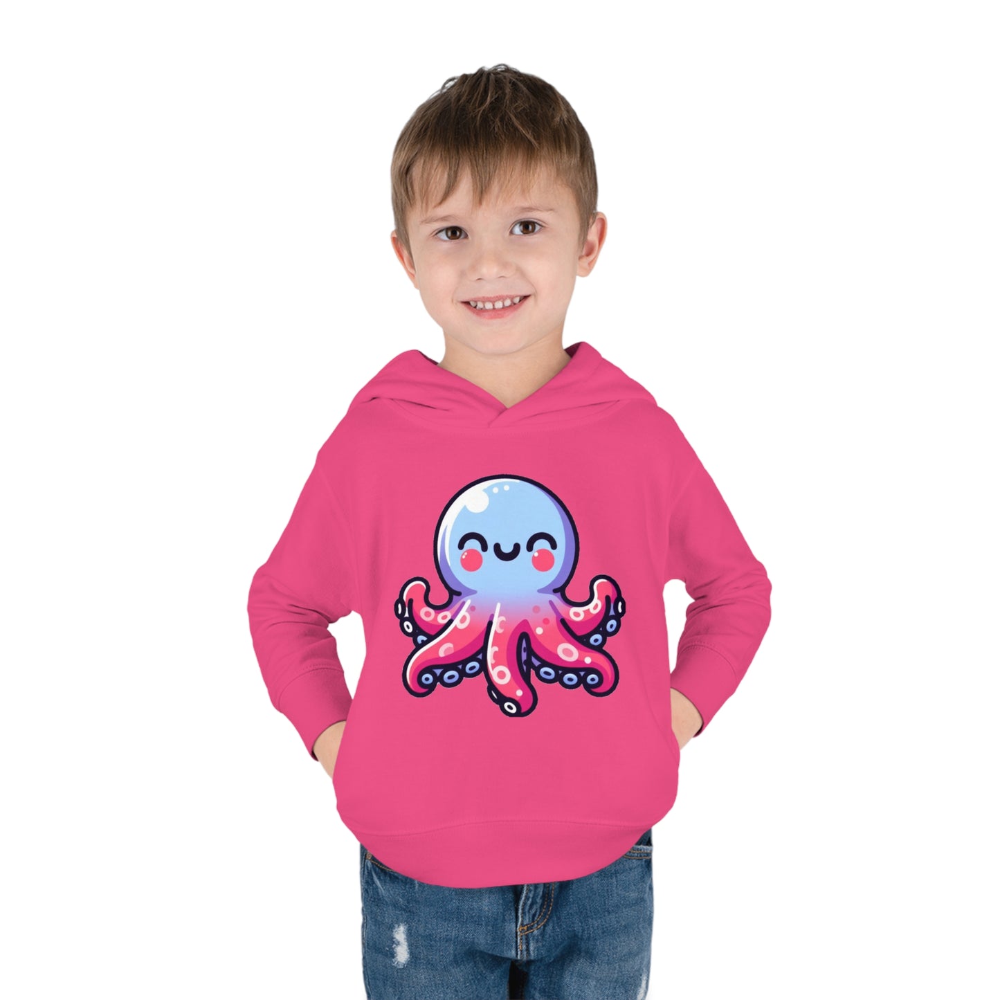 Ocean Paradise Toddler Hoodie with Inky - Durable & Soft Playtime Apparel - Charming Gift for Young Ocean Lovers