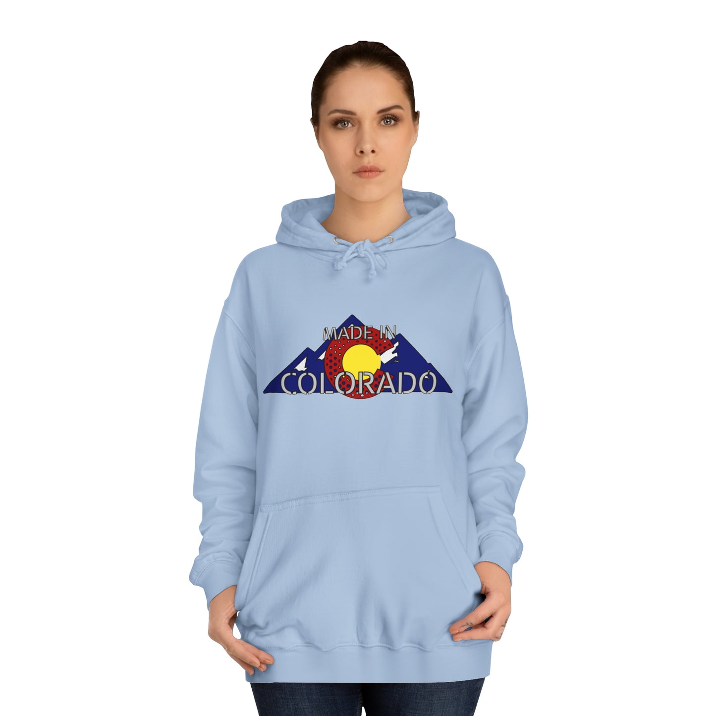 Made in Colorado Rocky Mountain Hoodie - Unisex Durable & Soft - Cozy Apparel for Outdoor Enthusiasts - Unique Colorado Souvenir