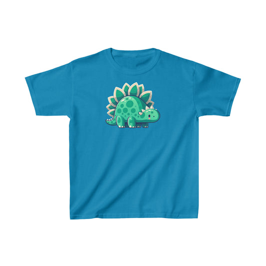 Cute Stegosaurus Graphic Kids' Cotton Tee - Penny the Dinosaur Design - Ethically Made Playwear - Unique Gift for Youngsters