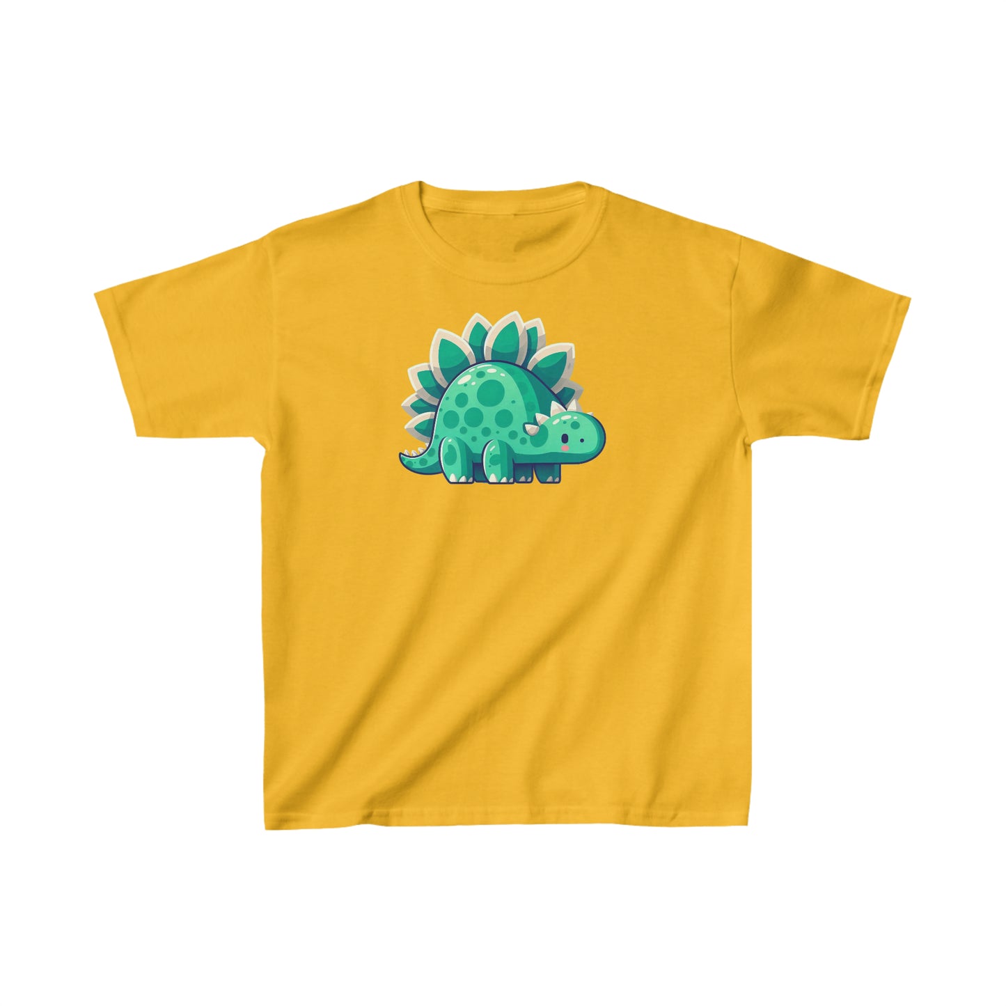 Cute Stegosaurus Graphic Kids' Cotton Tee - Penny the Dinosaur Design - Ethically Made Playwear - Unique Gift for Youngsters