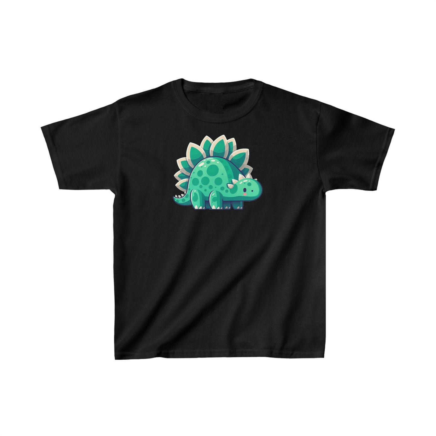 Cute Stegosaurus Graphic Kids' Cotton Tee - Penny the Dinosaur Design - Ethically Made Playwear - Unique Gift for Youngsters