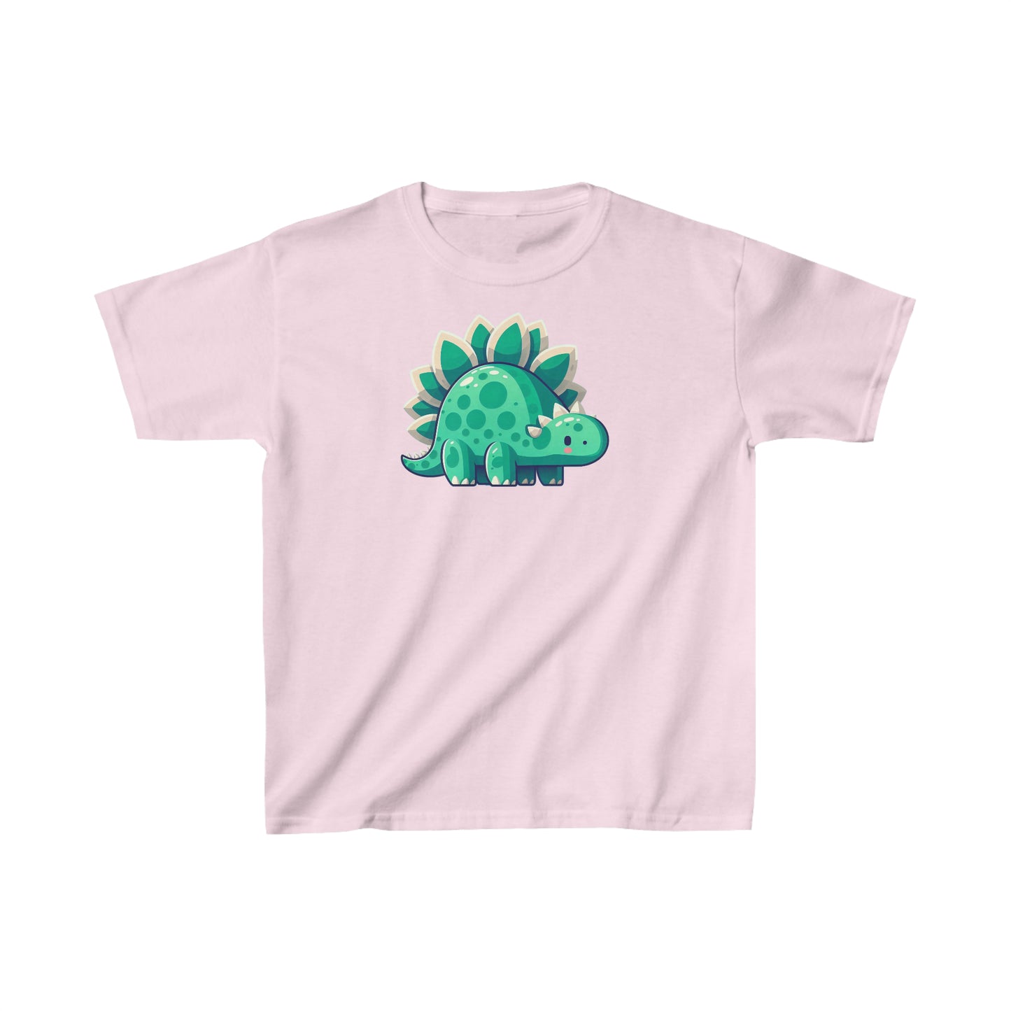 Cute Stegosaurus Graphic Kids' Cotton Tee - Penny the Dinosaur Design - Ethically Made Playwear - Unique Gift for Youngsters