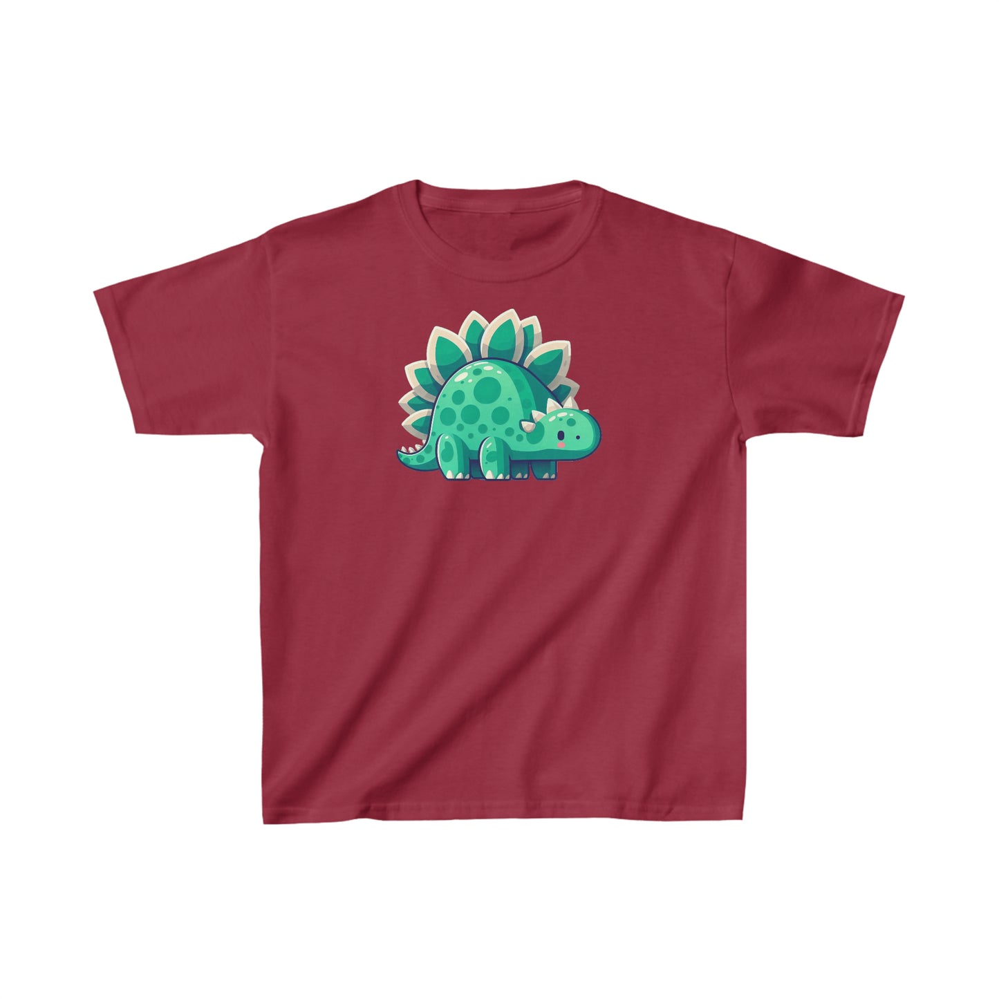 Cute Stegosaurus Graphic Kids' Cotton Tee - Penny the Dinosaur Design - Ethically Made Playwear - Unique Gift for Youngsters