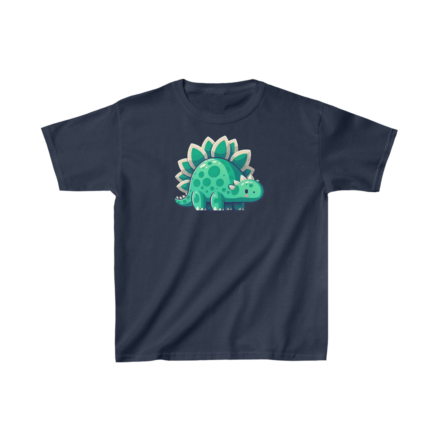 Cute Stegosaurus Graphic Kids' Cotton Tee - Penny the Dinosaur Design - Ethically Made Playwear - Unique Gift for Youngsters