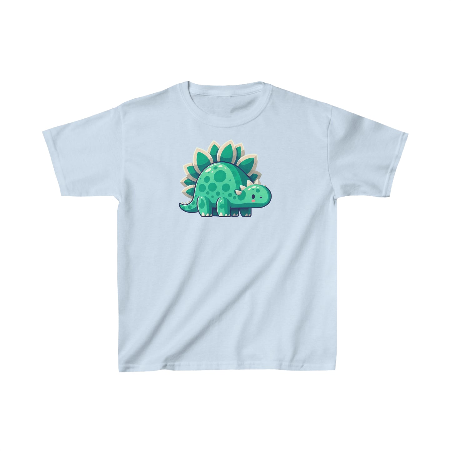 Cute Stegosaurus Graphic Kids' Cotton Tee - Penny the Dinosaur Design - Ethically Made Playwear - Unique Gift for Youngsters