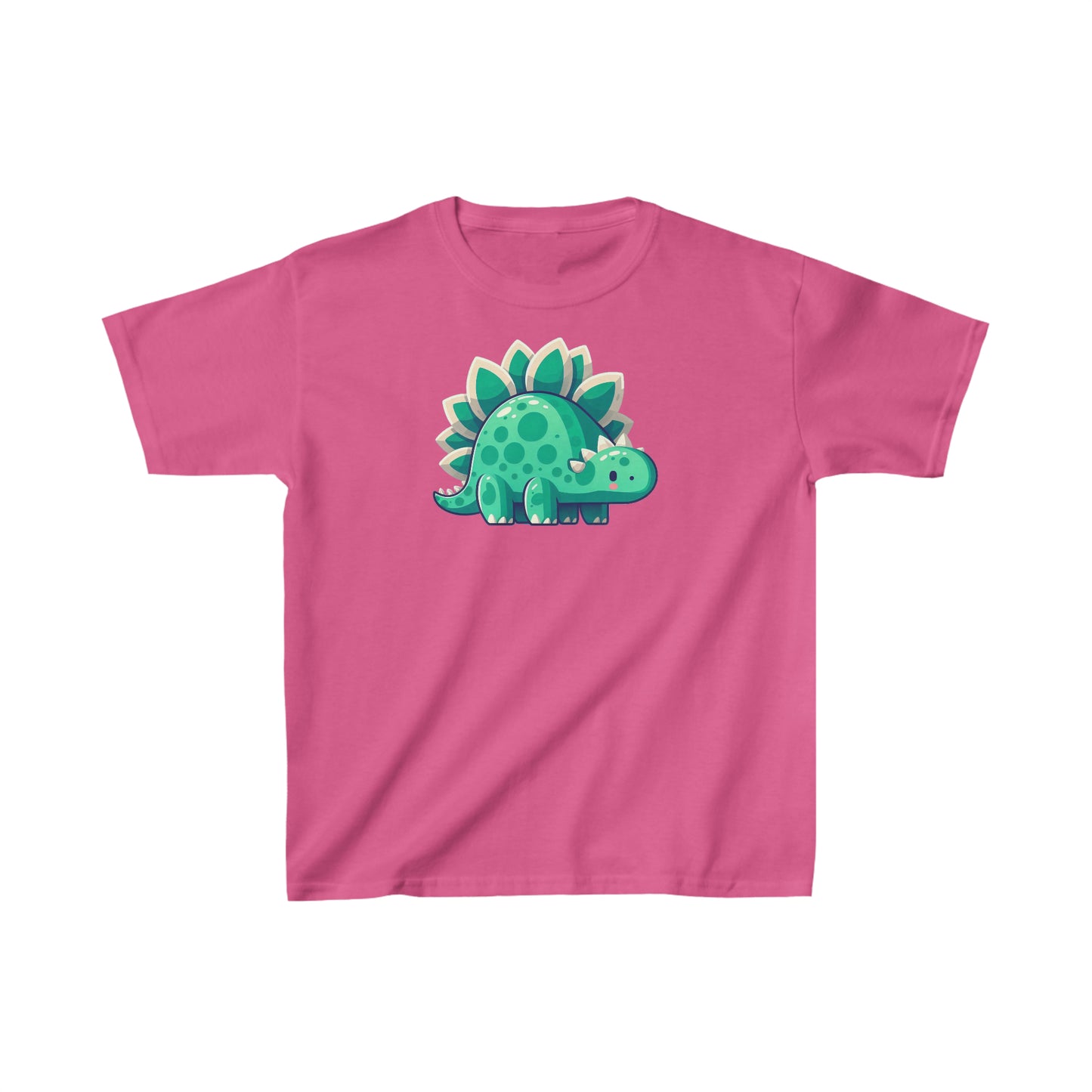 Cute Stegosaurus Graphic Kids' Cotton Tee - Penny the Dinosaur Design - Ethically Made Playwear - Unique Gift for Youngsters