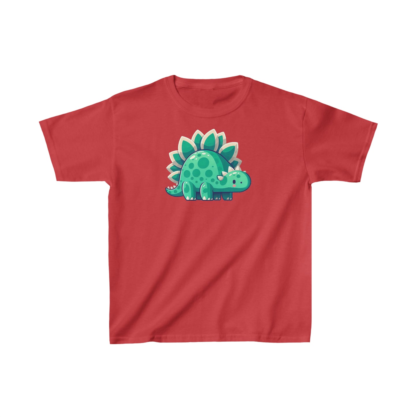 Cute Stegosaurus Graphic Kids' Cotton Tee - Penny the Dinosaur Design - Ethically Made Playwear - Unique Gift for Youngsters