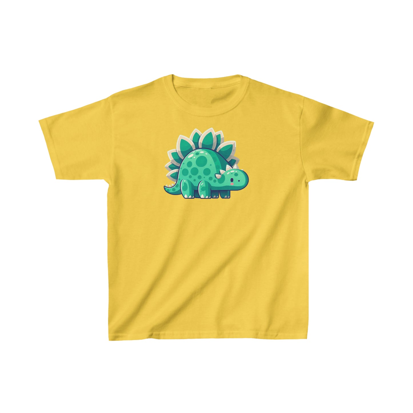 Cute Stegosaurus Graphic Kids' Cotton Tee - Penny the Dinosaur Design - Ethically Made Playwear - Unique Gift for Youngsters