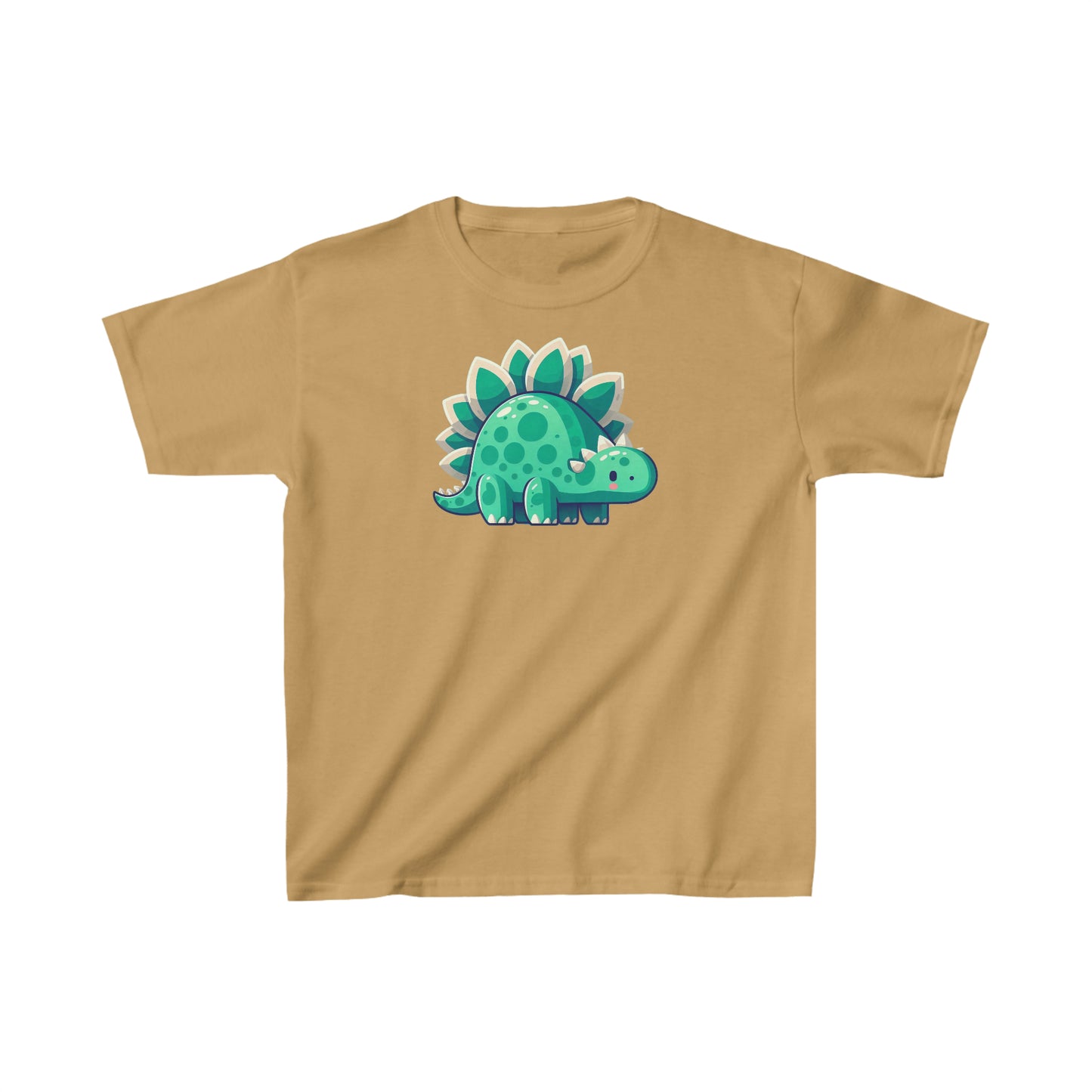 Cute Stegosaurus Graphic Kids' Cotton Tee - Penny the Dinosaur Design - Ethically Made Playwear - Unique Gift for Youngsters