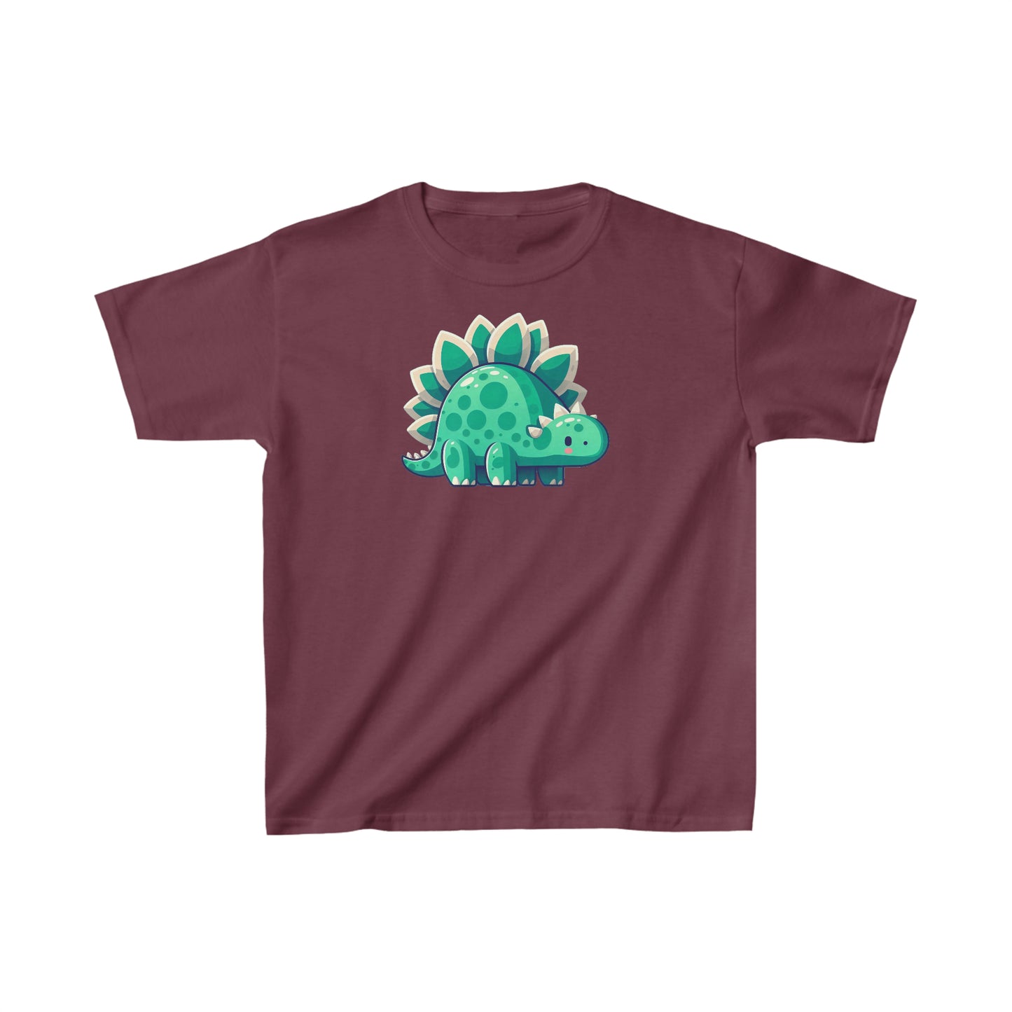 Cute Stegosaurus Graphic Kids' Cotton Tee - Penny the Dinosaur Design - Ethically Made Playwear - Unique Gift for Youngsters