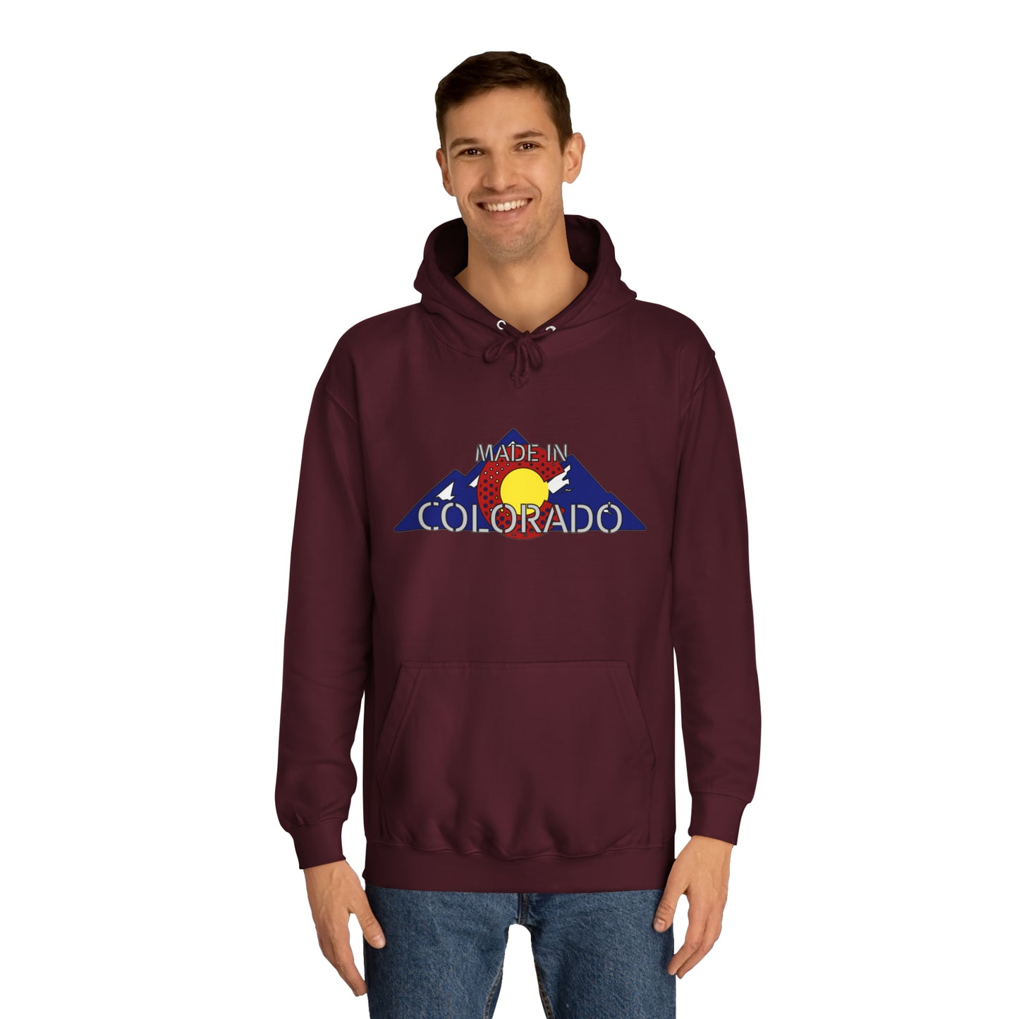 Made in Colorado Rocky Mountain Hoodie - Unisex Durable & Soft - Cozy Apparel for Outdoor Enthusiasts - Unique Colorado Souvenir