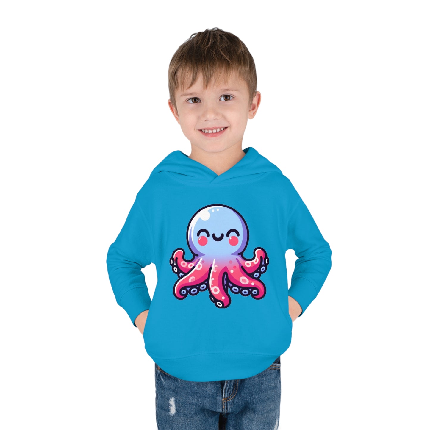 Ocean Paradise Toddler Hoodie with Inky - Durable & Soft Playtime Apparel - Charming Gift for Young Ocean Lovers