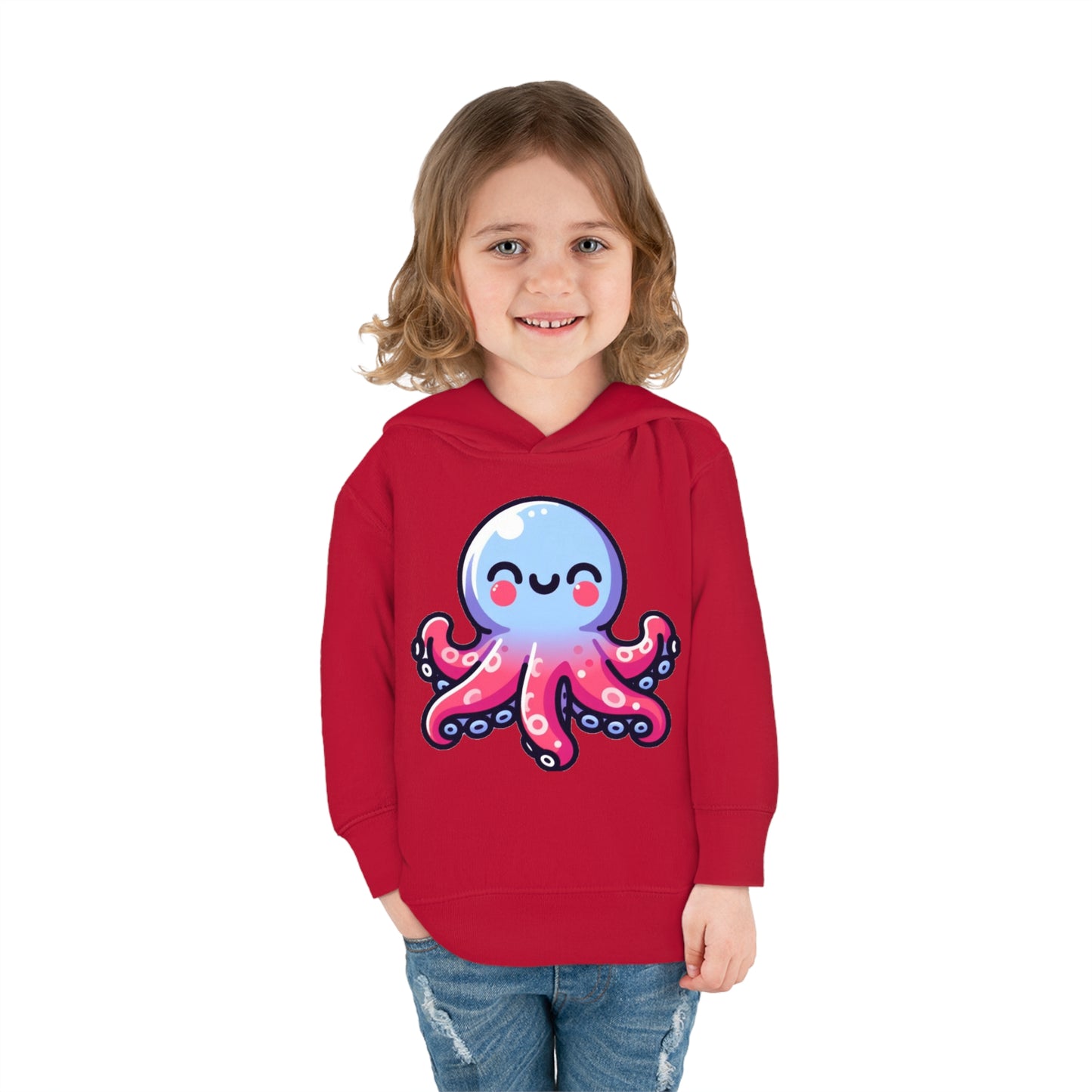 Ocean Paradise Toddler Hoodie with Inky - Durable & Soft Playtime Apparel - Charming Gift for Young Ocean Lovers