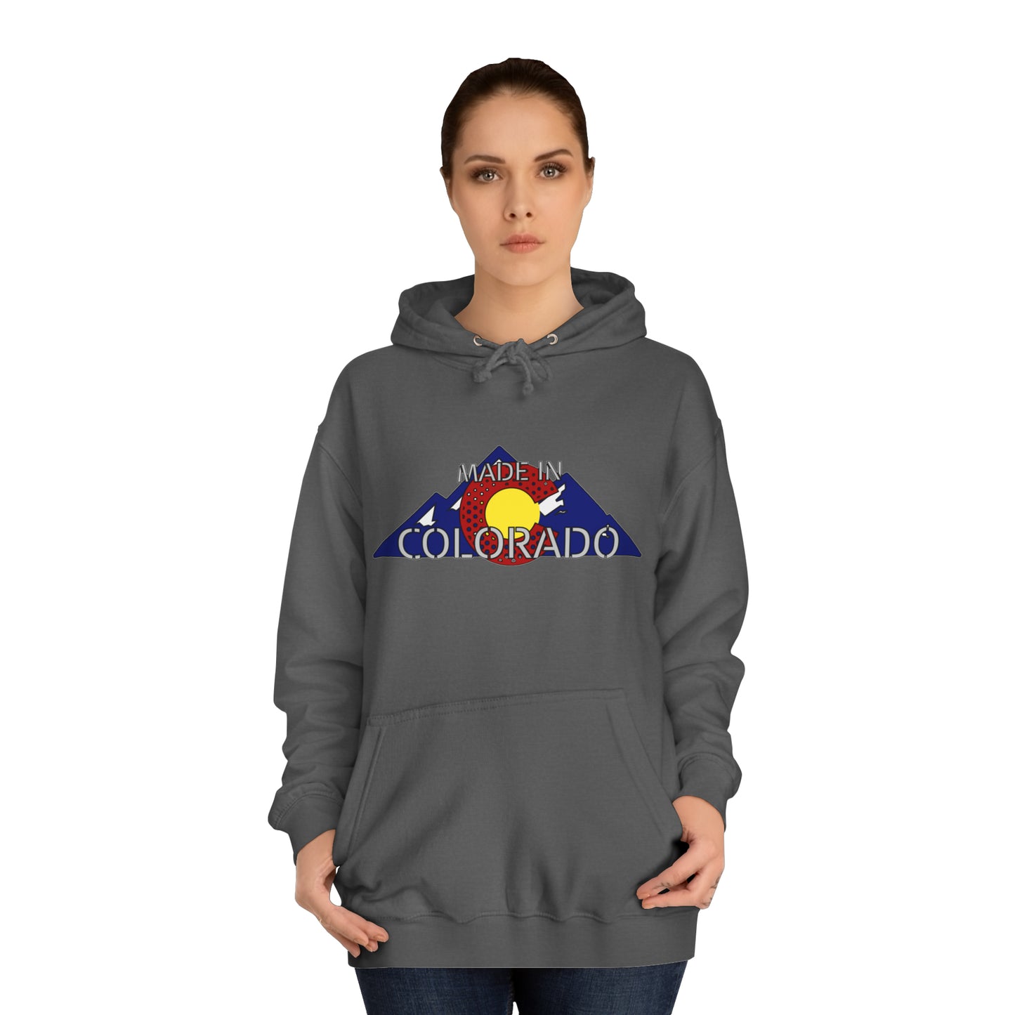 Made in Colorado Rocky Mountain Hoodie - Unisex Durable & Soft - Cozy Apparel for Outdoor Enthusiasts - Unique Colorado Souvenir