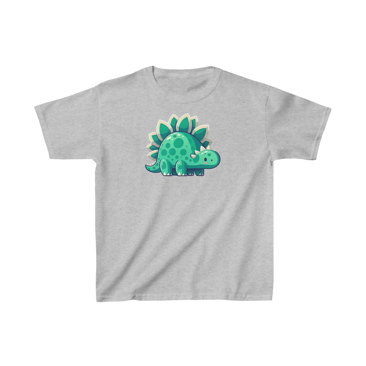 Cute Stegosaurus Graphic Kids' Cotton Tee - Penny the Dinosaur Design - Ethically Made Playwear - Unique Gift for Youngsters