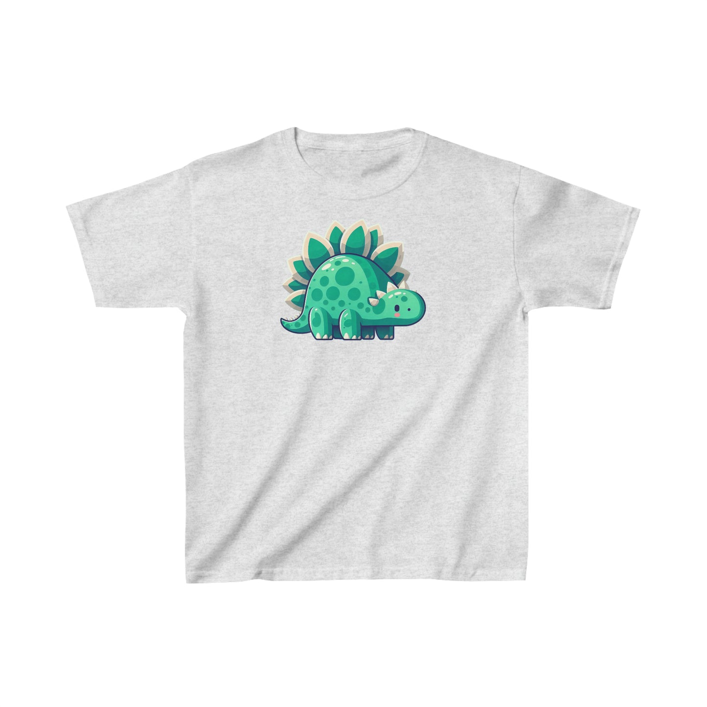 Cute Stegosaurus Graphic Kids' Cotton Tee - Penny the Dinosaur Design - Ethically Made Playwear - Unique Gift for Youngsters