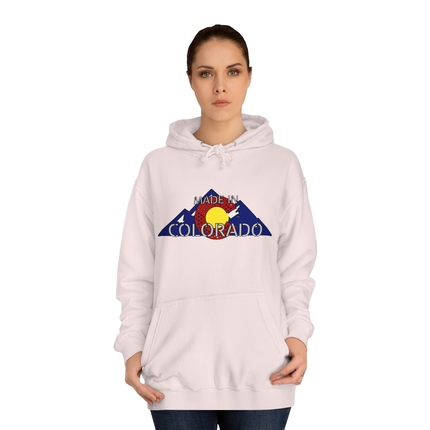 Made in Colorado Rocky Mountain Hoodie - Unisex Durable & Soft - Cozy Apparel for Outdoor Enthusiasts - Unique Colorado Souvenir