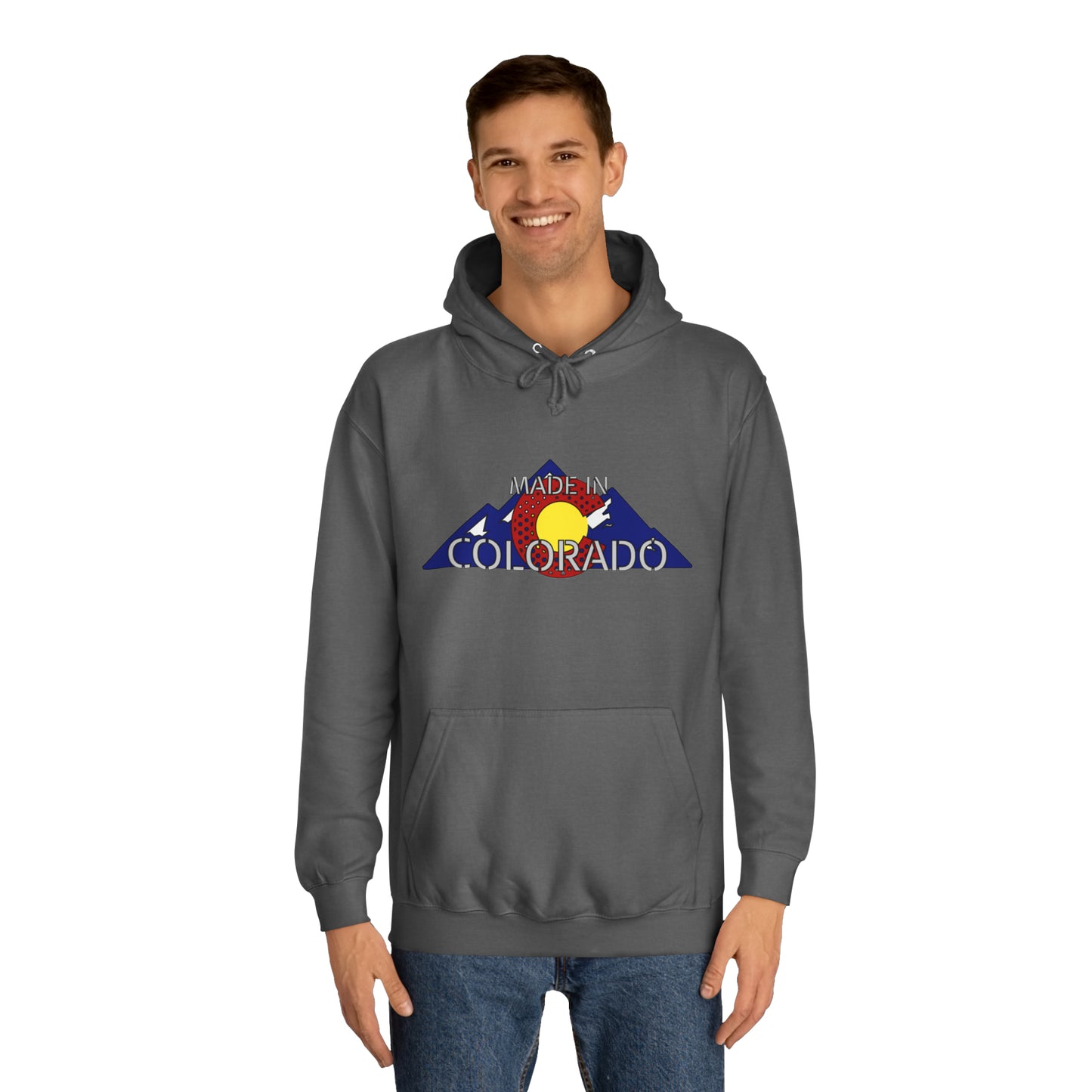 Made in Colorado Rocky Mountain Hoodie - Unisex Durable & Soft - Cozy Apparel for Outdoor Enthusiasts - Unique Colorado Souvenir