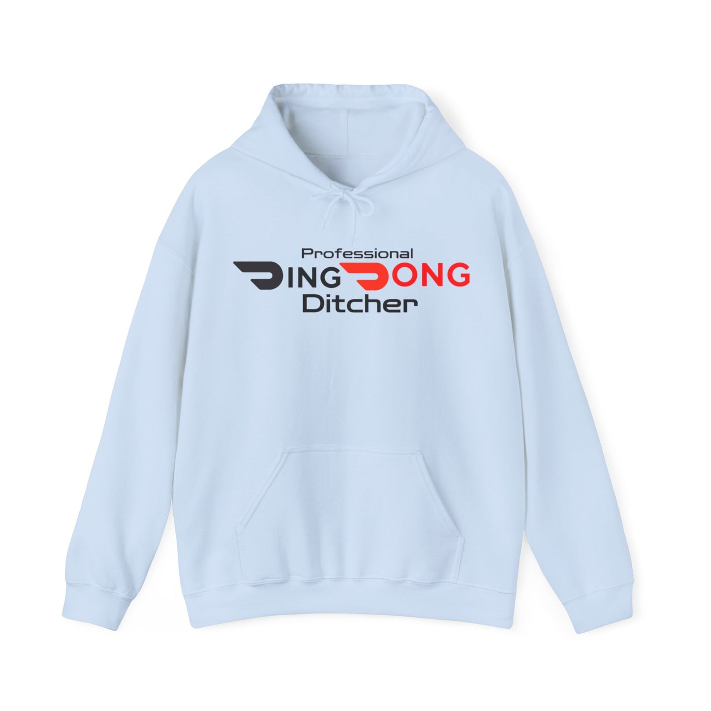 Door Dash Driver Hoodie 'Professional Ding Dong Ditcher' - Cozy Pullover with Pouch Pocket, Unique Gig Worker Gift