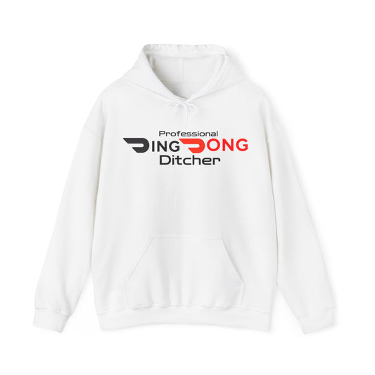 Door Dash Driver Hoodie 'Professional Ding Dong Ditcher' - Cozy Pullover with Pouch Pocket, Unique Gig Worker Gift