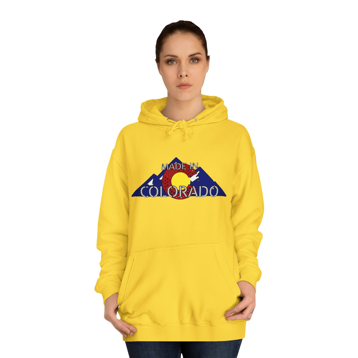 Made in Colorado Rocky Mountain Hoodie - Unisex Durable & Soft - Cozy Apparel for Outdoor Enthusiasts - Unique Colorado Souvenir