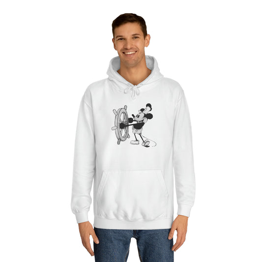 Steamboat Willie Mickey 1928 Hoodie - Vintage-Inspired Unisex Sweatshirt - Cozy Disney Nostalgia - Retro Animation Fan Gift