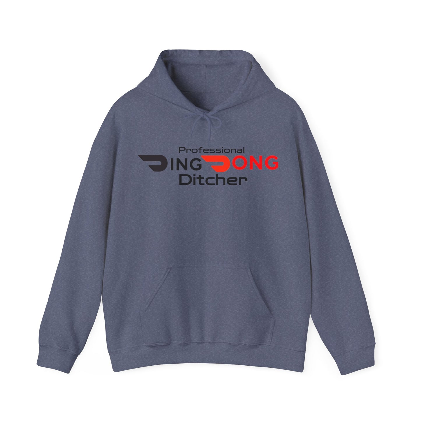 Door Dash Driver Hoodie 'Professional Ding Dong Ditcher' - Cozy Pullover with Pouch Pocket, Unique Gig Worker Gift