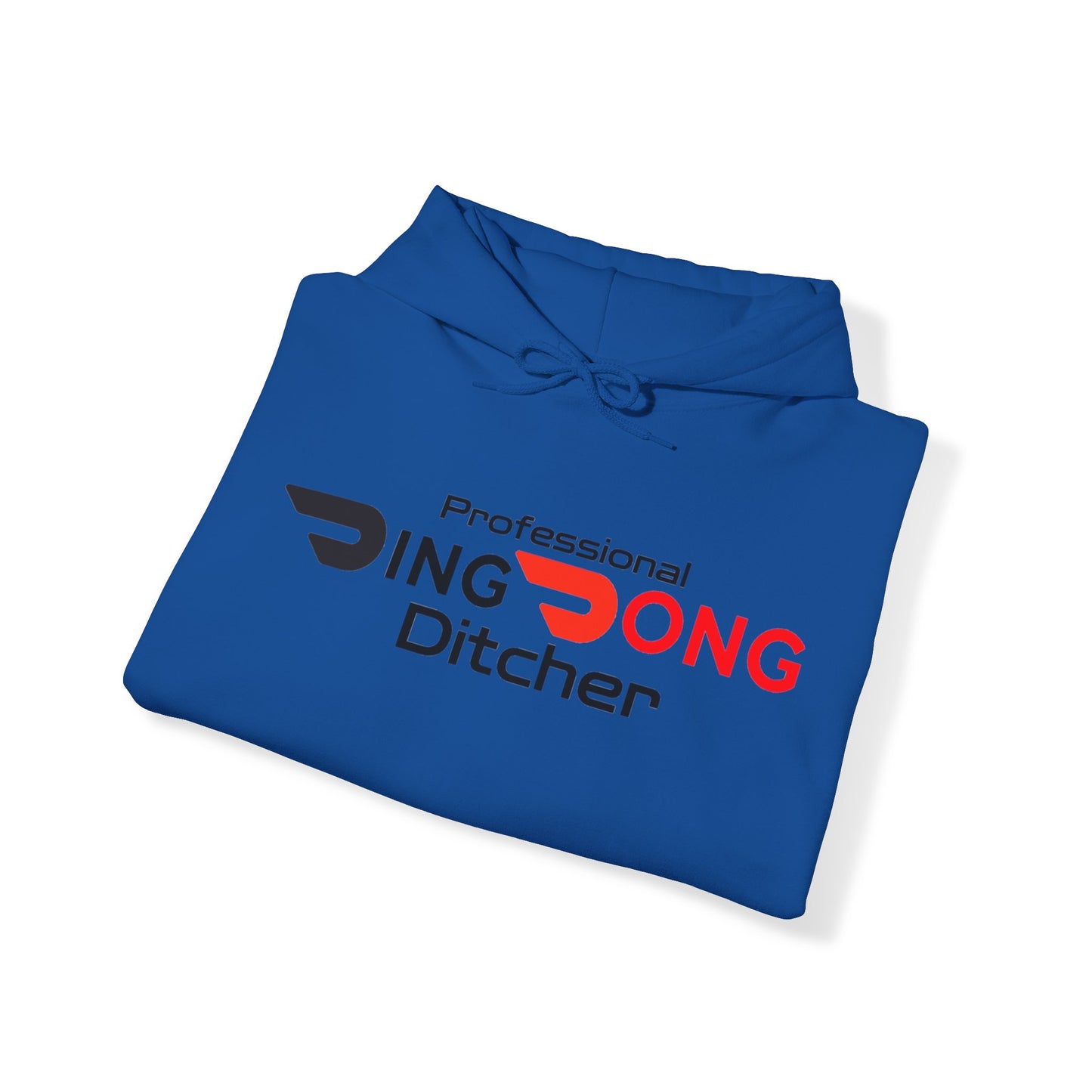 Door Dash Driver Hoodie 'Professional Ding Dong Ditcher' - Cozy Pullover with Pouch Pocket, Unique Gig Worker Gift